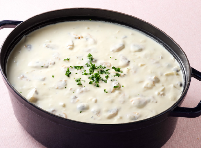 クラムチャウダー×八重樫牛乳